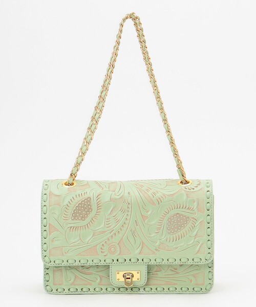 Carving Tribes ビーズ　ショルダーバッグ　ハンドバッグ　レザー CARVING TRIBES ショルダーバッグ バッグ CarvingChainBAG
