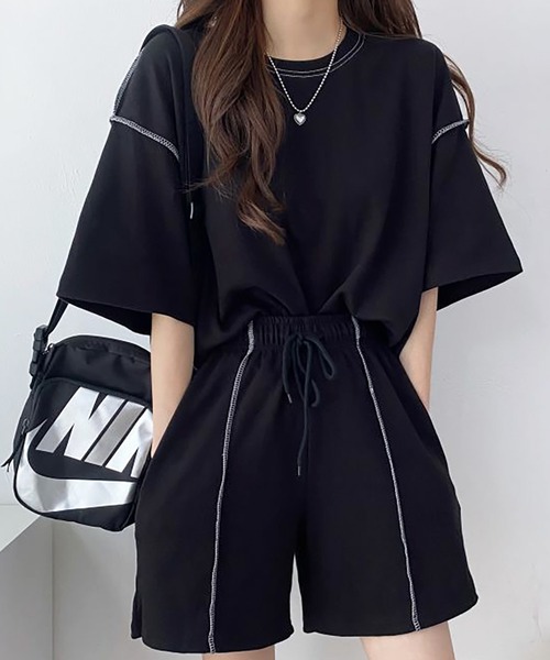 新品☆familiar可愛いセットアップ90　チュニックTパンツ靴下 Seraph 子供服t チュニックとショートパンツのセットアップ