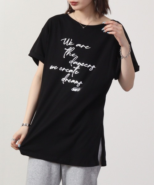 tシャツ メッセージプリントTシャツ レディース DIMENSIONE danza tシャツ メッセージプリントTシャツ