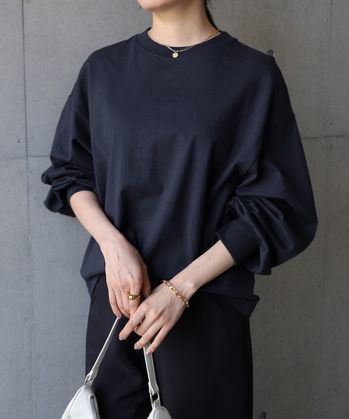 極美品　ebureエヴール　Tシャツ　綿　黒　38 ボリューム袖　バルーン袖 evernavy tシャツ ボリュームスリーブ長袖Tシャツ レディース