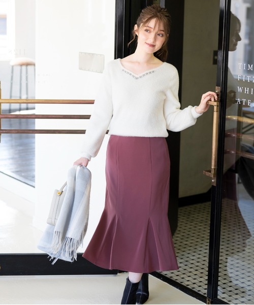 MISCH MASCH（ミッシュマッシュ） スカート バックレースアップサテン