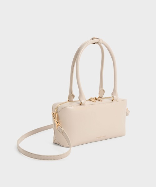 チャールズ&キース ウィステリア イロンゲイトトートバッグ　ショルダー CHARLES & KEITH Wisteria ウィステリア キャンバスイロンゲイト