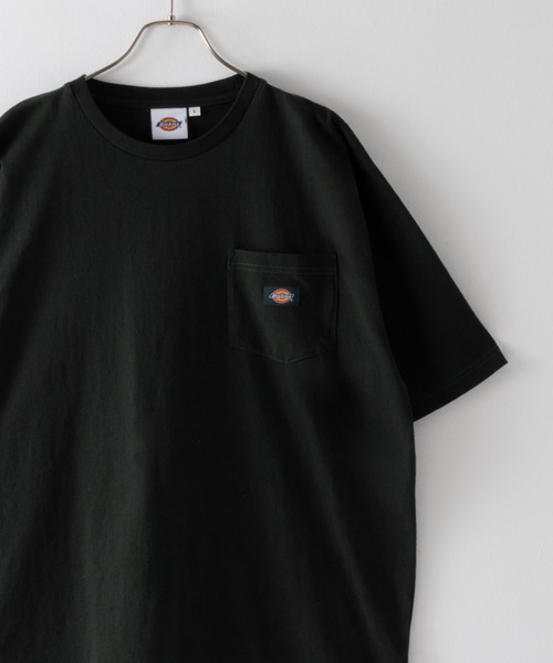 Dickies tシャツ ポケット付き無地半袖Tシャツ メンズ