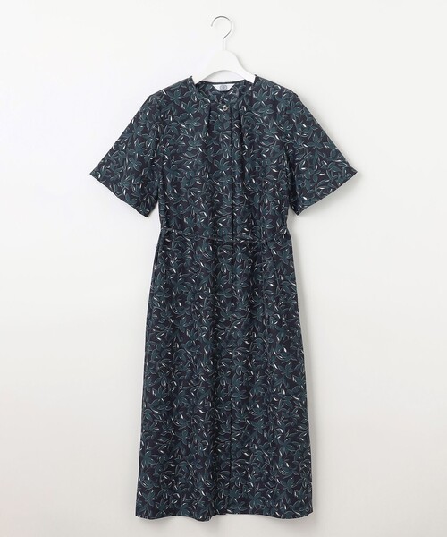 J.PRESS LADIES 洗える ボタニカルプリント 半袖ワンピース J.PRESS（J.プレス） ワンピース 半袖 「洗える」ボタニカルプリント