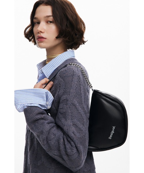 デシグアル クロスボディーバッグ KAILA BARI 2way レディース Desigual（デシグアル）の「PRIORI GALES MAXI BLACK クロス