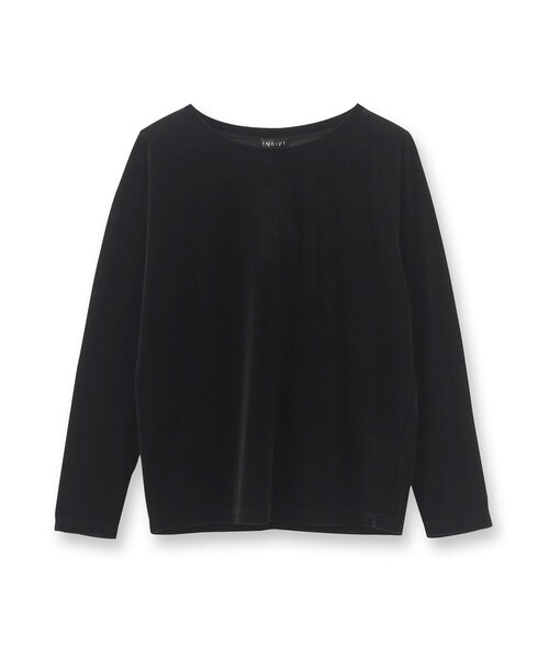 tシャツ 「洗える」コンパクトベロアカットソー レディース INDIVI tシャツ 「洗える」コンパクトベロアカットソー