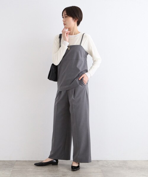 INDIVI tシャツ 「洗える」コンパクトベロアカットソー