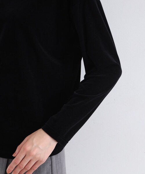 tシャツ 「洗える」コンパクトベロアカットソー レディース INDIVI tシャツ 「洗える」コンパクトベロアカットソー