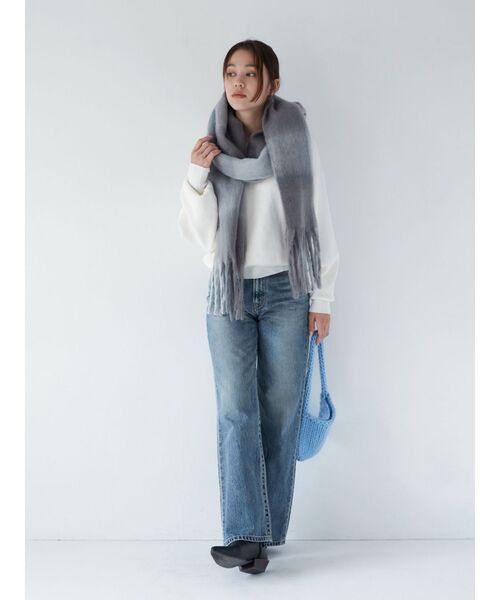 Ungrids. ケーブル編み カシミヤセーター Ungrid ニット セーター カシミヤ混スムース編みルーズニット