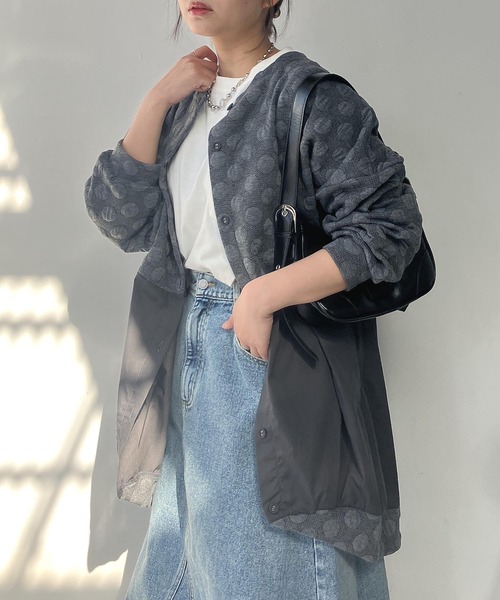 AS KNOW AS（アズノゥアズ） カーディガン ゆるり切り替えコクーン