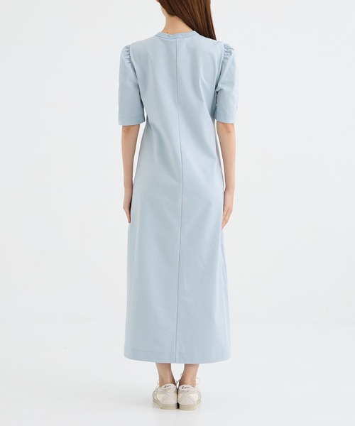 cinoh パフスリーブ　ジッパー　ワンピース CINOH/チノ】別注 PUFF SLEEVE MIDI ONE-PIECE/パフスリーブ