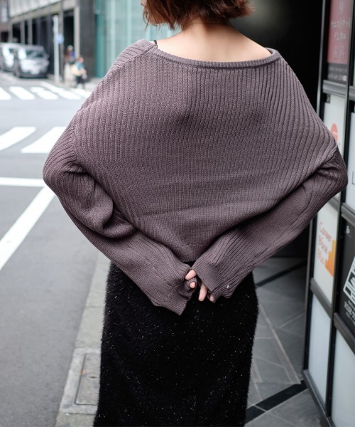 ニット セーター ロゴコード刺繍ニット / 1214270115 レディース ニット セーター コードロゴ刺繍ニットプルオーバー レディース