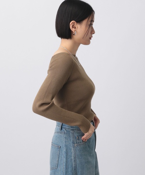 ニット セーター 2WAYボートネックプルオーバー_長袖 レディース A part by ニット セーター 2WAYボートネックプルオーバー_長袖