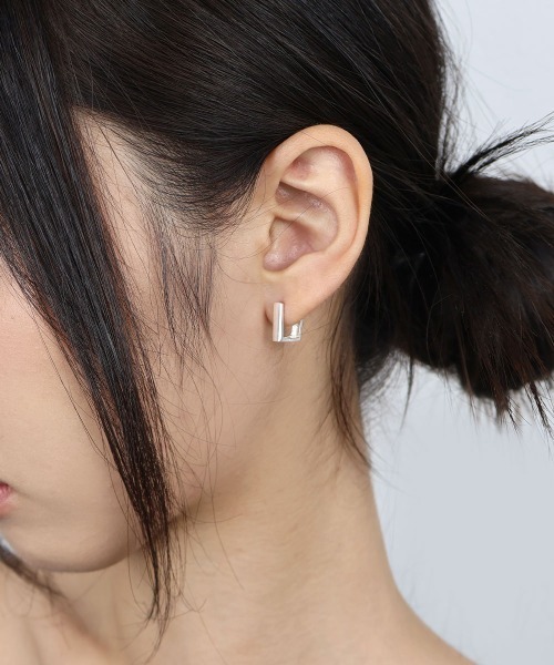 4INT. ピアス スクエアフープピアス / silver925 (金属