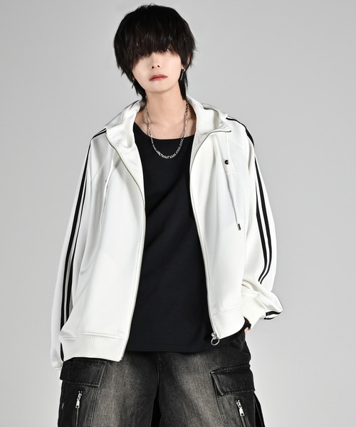 ジャケット・アウター line sleeve track zip parker jacket ADRER ブルゾン アウター line sleeve track zip parker jacket