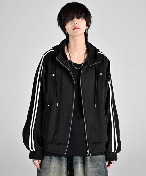 ジャケット・アウター line sleeve track zip parker jacket ADRER ブルゾン アウター line sleeve track zip parker jacket