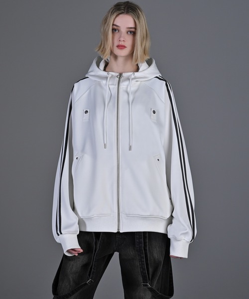 ADRER ブルゾン アウター line sleeve track zip parker jacket