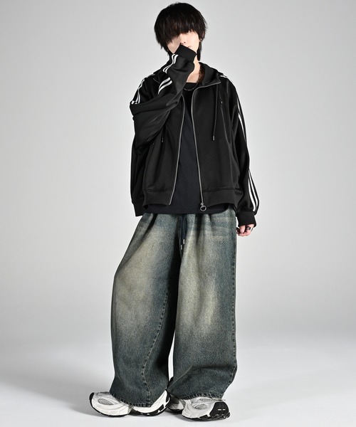 ADRER ブルゾン アウター line sleeve track zip parker jacket