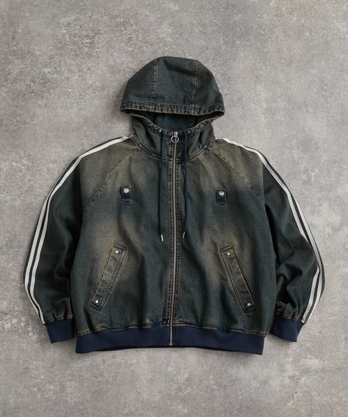 ADRER ブルゾン アウター line sleeve track zip parker jacket