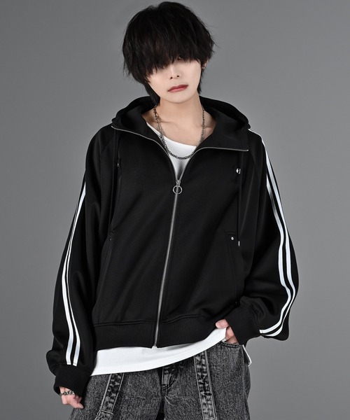 ADRER ブルゾン アウター line sleeve track zip parker jacket