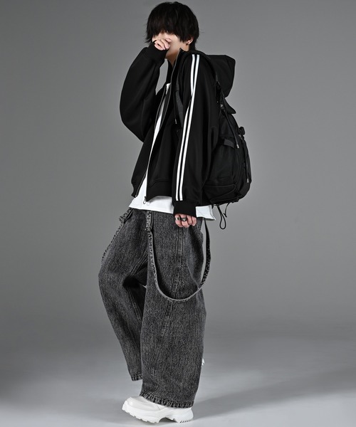 ADRER ブルゾン アウター line sleeve track zip parker jacket