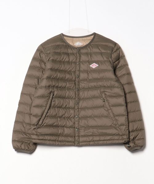 DANTON ノーカラーオリーブジャケット　サイズ38 Danton（ダントン） ノーカラージャケット 38 オリーブ レディース