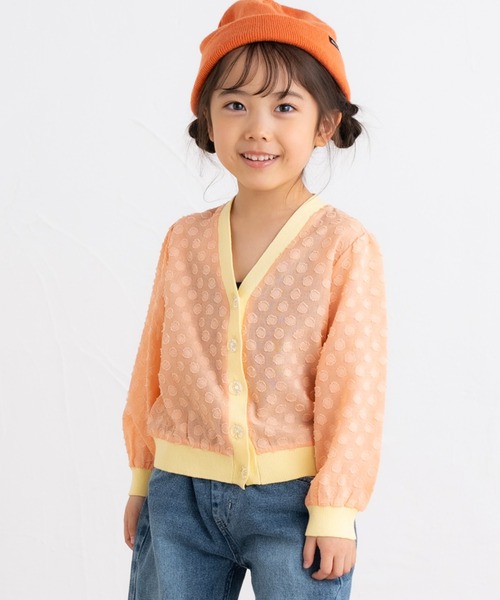 ami amie（アミアミ） カーディガン シフォンカーディガン キッズ 子供