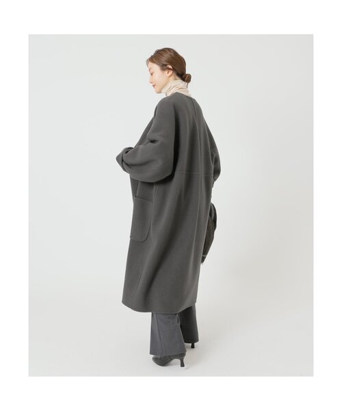 IENA（イエナ） ノーカラーコート 36 グレー レディース : ZOZOTOWN