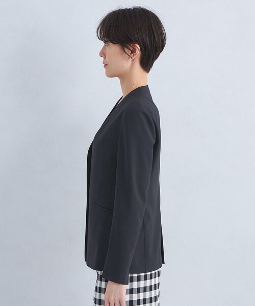 美品 グリーンレーベル ライトカチリラ ノーカラー ジャケット パンツ 38 M green label relaxing ジャケット ノーカラージャケット ライト