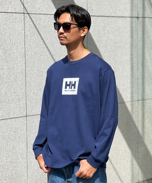 ヘリーハンセン　ロングスリーブカレッジロゴティー（ユニセックス） 長袖Tシャツ 公式・アウトレット】ロングスリーブカレッジロゴティー（ユニ