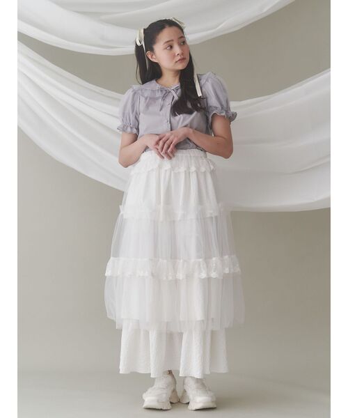 merry jenny スカート ribbon ribbonリブロングスカート（スカート）｜merry jenny