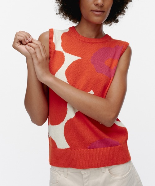 marimekko ベスト ジレ Pioneeri Unikko / knitted vest