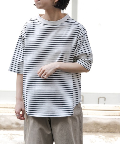 FORK＆SPOON　ワイド5分袖シャツ FORK&SPOON ワイド5分袖シャツ（シャツ/ブラウス）｜FORK&SPOON