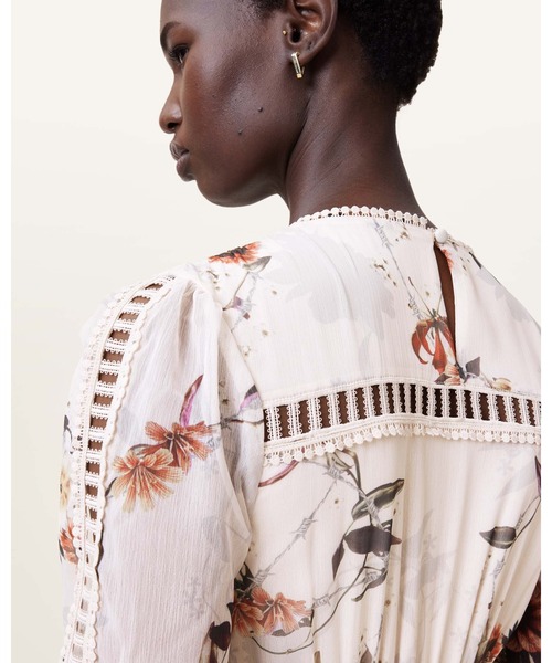 ALLSAINTS（オールセインツ） ワンピース ZORA FLORAL RUFFLE MIDI