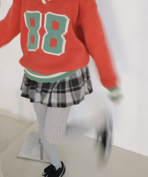 MARS 花柄チェック バルーンミニスカート セール】チェック柄バルーンミニスカパン（スカート）｜Loueme