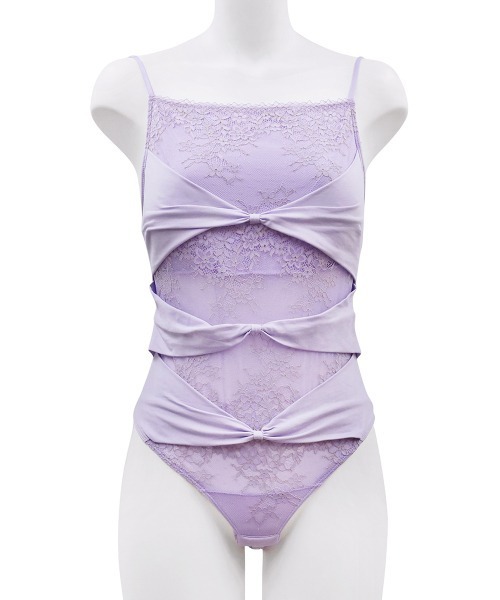 tシャツ Femininity レースアッププリントボディスーツ/テディ レディース ANNEBRA｜Femininity レースアッププリントボディスーツ/テディ
