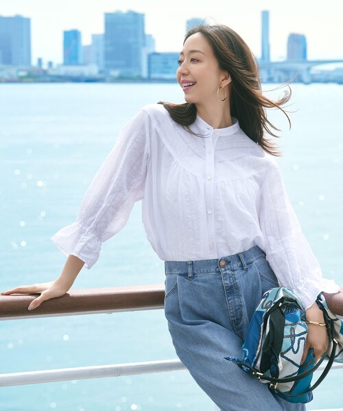 23区 (46) コットン デニムパンツ ジーンズ ジーパン 無地 紺 23区 ジーンズ デニム デニムパンツ 「Oggi6月号掲載/接触冷感