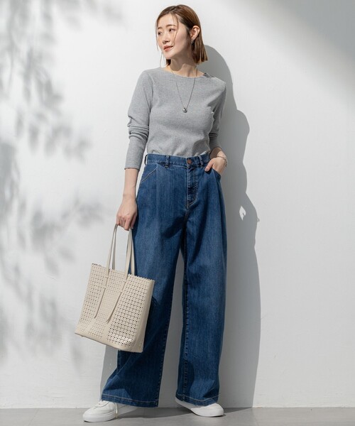 ２３区DENIM新品✨️今季　サマータックワイドパンツ２３区デニムiCBダントン 23区DENIM新品✨️今季 サマータックワイドパンツ23区デニム