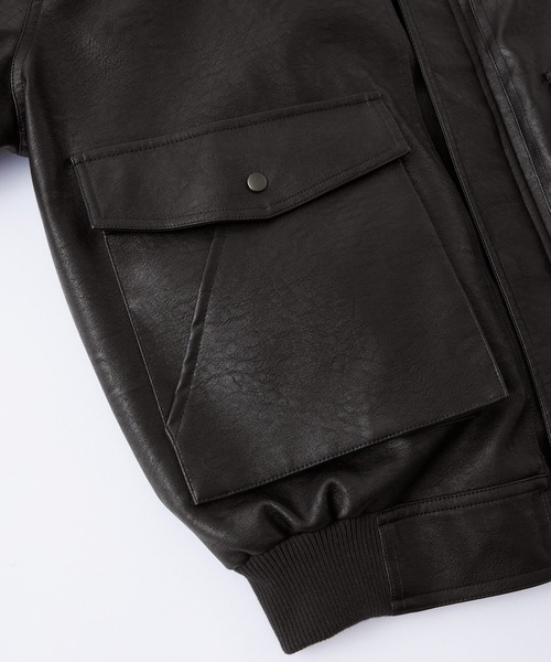 「MONO-MART」 ジップアップブルゾン M ブラウン メンズ_画像6