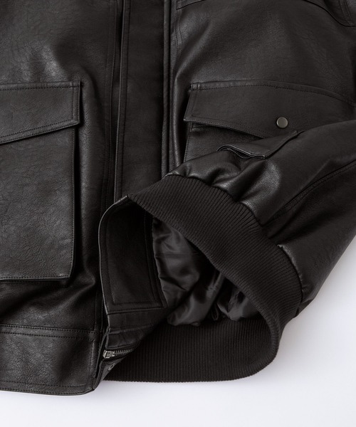 「MONO-MART」 ジップアップブルゾン M ブラウン メンズ_画像9