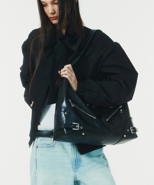 ショルダーバッグ・ポシェット NOT KNOWING Small Moto Hobo Bag NYLON NOT KNOWING》 Small Moto Hobo Bag LEOPARD (NOT KNOWING