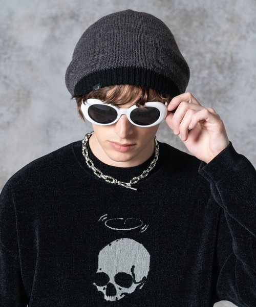 glamb(グラム)  ニットベレー帽 glamb 帽子 ベレー帽 Reversible Knit Beret / リバーシブル