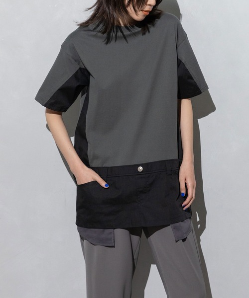 マルシャルテル　tシャツ Tシャツ レイヤードデザイントップス レディース MARECHAL TERRE tシャツ レイヤードデザイントップス レディース