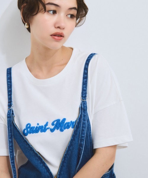VICKY（ビッキー） tシャツ 半袖 さがら刺繍ロゴTシャツ「洗濯機で
