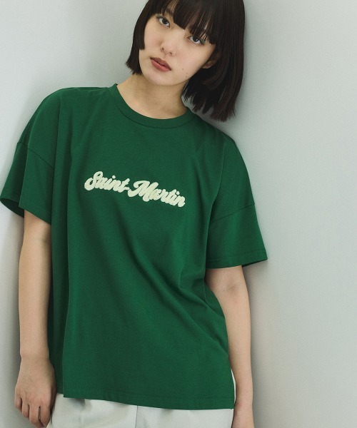 【希少/刺繍ロゴ】Suede スウェード ヴィンテージ リンガーVネックTシャツ VICKY（ビッキー） tシャツ 半袖 さがら刺繍ロゴTシャツ「洗濯機で