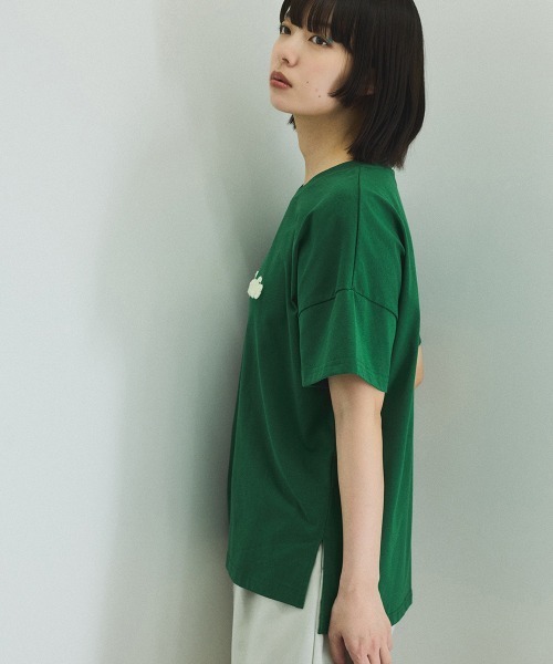 VICKY（ビッキー） tシャツ 半袖 さがら刺繍ロゴTシャツ「洗濯機で