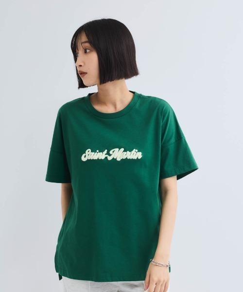 VICKY（ビッキー） tシャツ 半袖 さがら刺繍ロゴTシャツ「洗濯機で