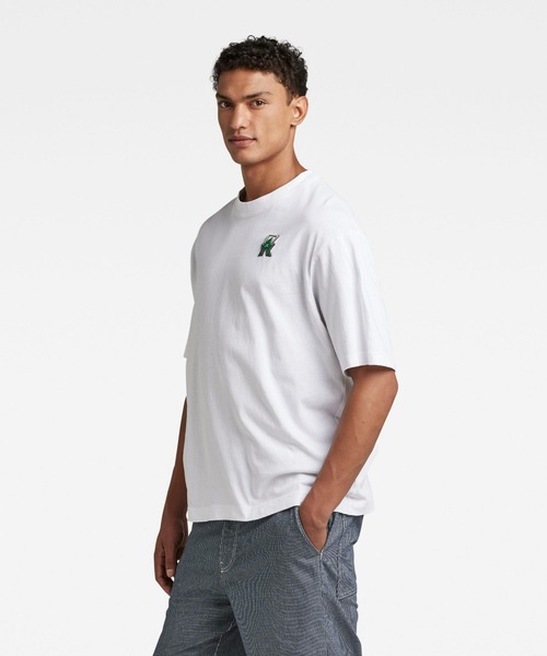 「G-STAR RAW」 半袖Tシャツ MEDIUM ホワイト メンズ