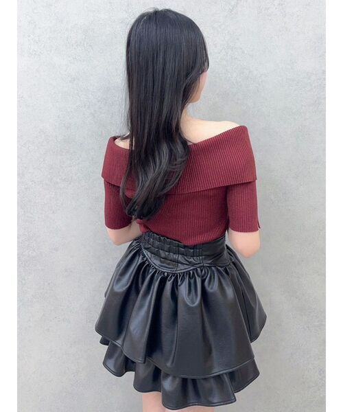 dazzlin ニット セーター 2WAYボタンオフショルニットトップス