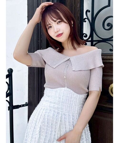 オフショル2WAY ニット Loungedress ニット セーター オフショル2WAYニット レディース